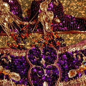 Purple bellydance bra and belt